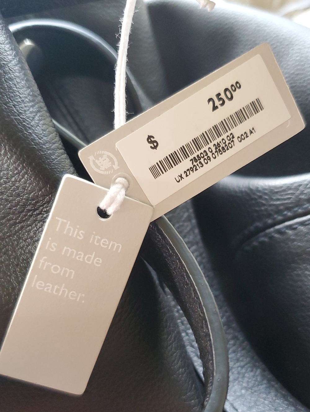 COS LARGE VERSATILE LEATHER SHOPPER IN BLACK PEBBLED LEATHER TOTE NWT $250 - Picture 15 of 16